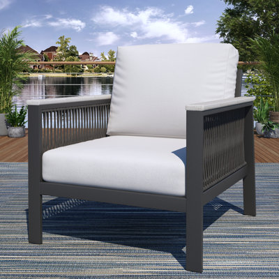 Chaise de patio avec coussins Sunbrella® Townsend
