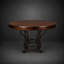 80" Round Mesquite Dining Table | Solid Wood, Wrought Iron Base | Rustic Ranch Furniture