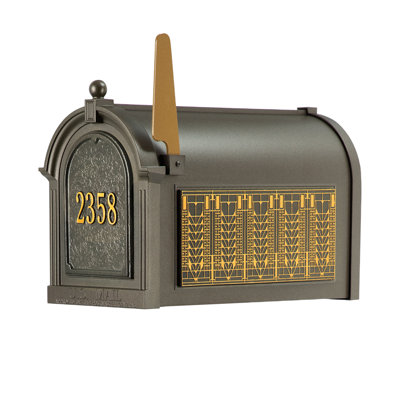 Package: Capitol Mailbox Frank Lloyd Wright Tree Of Life Package #1 (Capitol Mailbox, Personalized Door, Non-Personalized Tree Of Life Sides)