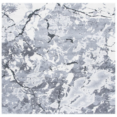 Tapis abstrait gris / ivoire