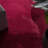 Solid Color Machine Woven Polyester Area Rug in Red-1105312464-1102422644