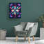 Art mural sur toile tendue - Motif floral 01 de Wumples pour décor de salon, de chambre à coucher ou de bureau - 14 x 19