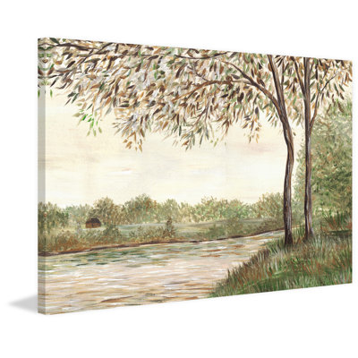 River Cuts - Wrapped Canvas Painting