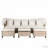 4 Piece UV-Proof Resin Wicker Patio Sofa Set with Retractable Canopy-1714970410