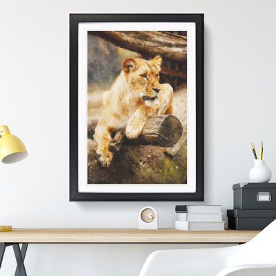 Lioness - Picture Frame Graphic Art