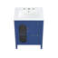 Meuble-lavabo 24 po avec lavabo, meuble-lavabo avec deux tiroirs et porte, tablette réglable, bois massif et panneau de fibres à densité moyenne-760738753