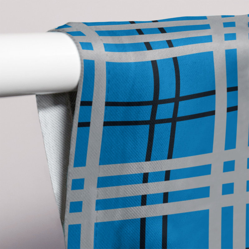 Room Darkening Curtain Single Panel, Blue/Gray