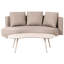 Garden Lounge Set with Table 6 Seater Delynda Beige