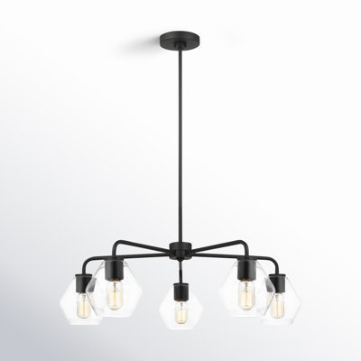 Rooks 5 Light Metal Dimmable Sputnik Chandelier