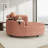 Crescent Sofa With Two Throw Pillows And One Lumbar Pillow, Comes With Extra Tray-164114529