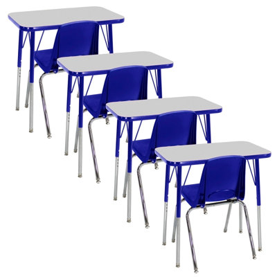 T-Mold Adjustable Height Rectangular Activity Table & Chair Set