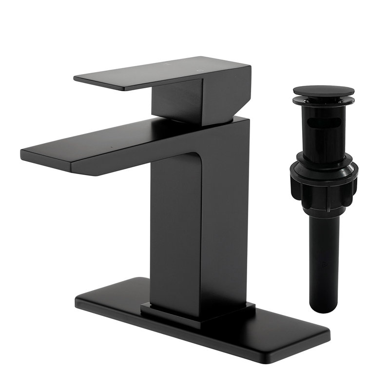 Waterfall Bathroom Faucet, Modern Single Handle Bathroom Faucets For 1 Or 3 Hole Bathroom Sink Faucet Vanity Washbasin Faucet Lavatory Mixer Taps With Pop-up Drain And Supply Hoses