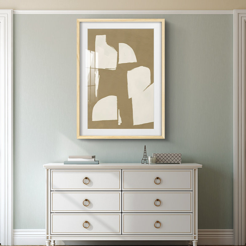ChunkyAbstractIV-Framed Print, Natural, 28.5" H x 20.5" W