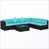 Coussin turquoise / cadre brun foncé est en rupture de stock