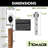 Brushed Nickel Ceiling Mount Single Track Non-Bypass Single/One Sliding Barn Door Hardware Kit , 8ft Long Flat Track, for One Interior Door (Doors not Included）-123500222