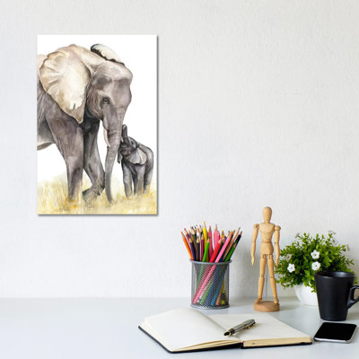 Elephants by Kira Balan - Wrapped Canvas Gallery-Wrapped Canvas Giclée
