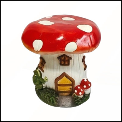 Charming Mushroom House Garden Stool for Indoor & Outdoor Decor