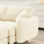 Canapé Boucle en tissu de couleur beige, 2 avec dossier doux et coussins de siège pour la détente