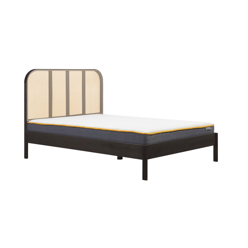 Adeoye RATTAN BED, Black, Super King (6')