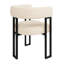 48cm H Upholstered Metal Armchair in Beige-350187278