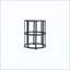 Table d'appoint en céramique avec structure en fer thermolaqué - Décoration de patio légère et résistante aux intempéries