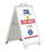 Sandwich Board A-Frame Double Sided Outdoor Sidewalk Sign Holder