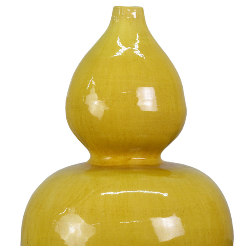 Asian Classic Handmade Table Vase, Yellow