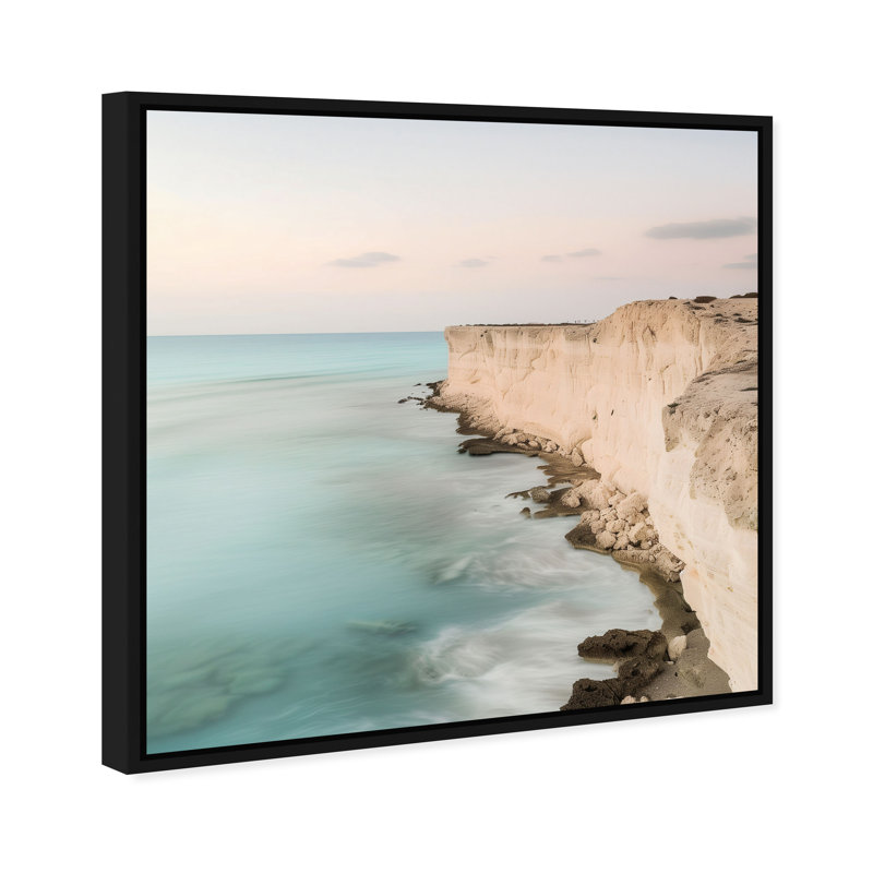 Coastal Edge I Print by Oliver Gal, 13" H x 13" W, Black Floater Frame