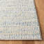 Tapis ivoire / bleu en laine tissé à la main-1274208619