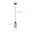 1-Green dimmable glass iron pendant light-17697922
