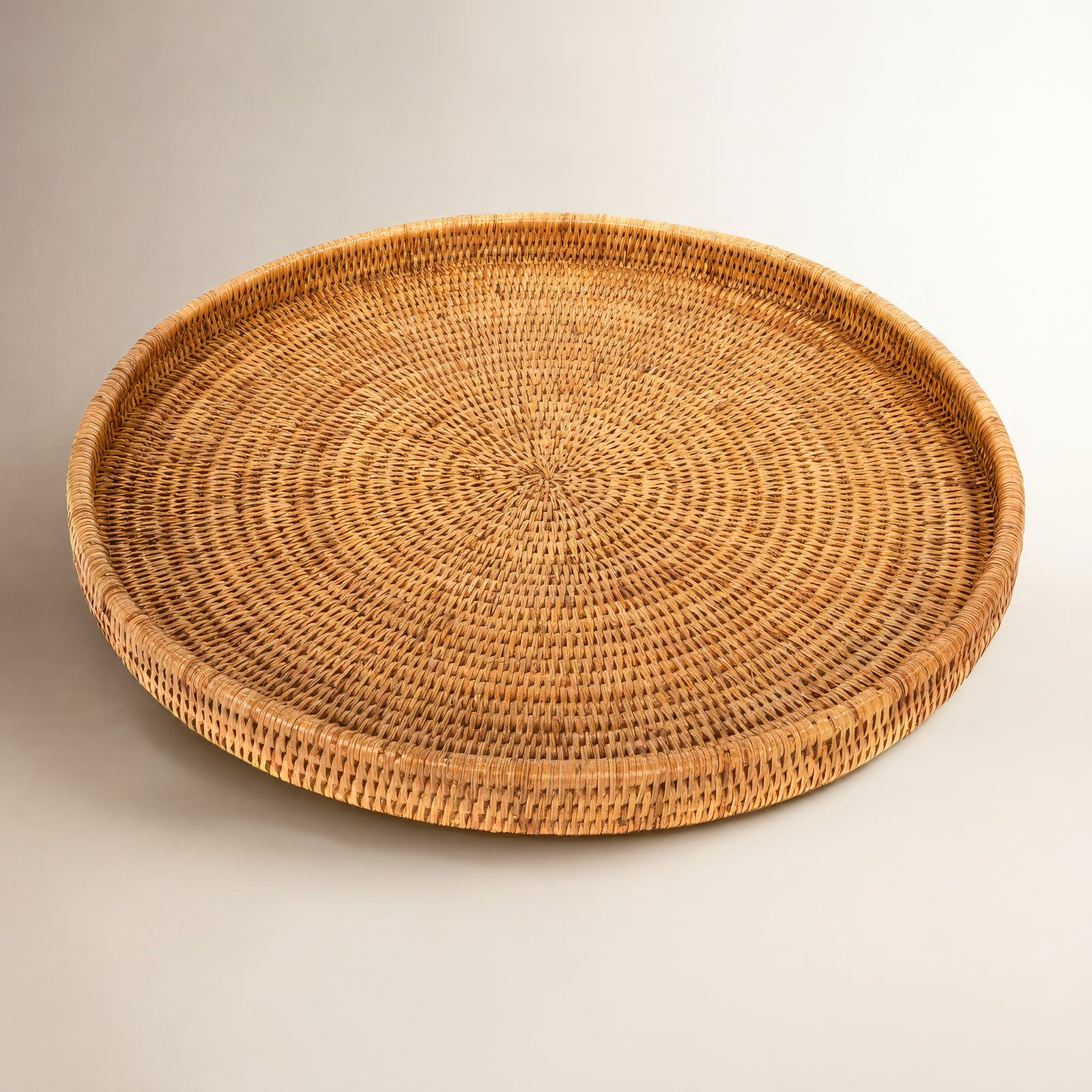 Landers Handmade Decorative Tray, Honey Brown, 2" H x 19" W x 19" D
