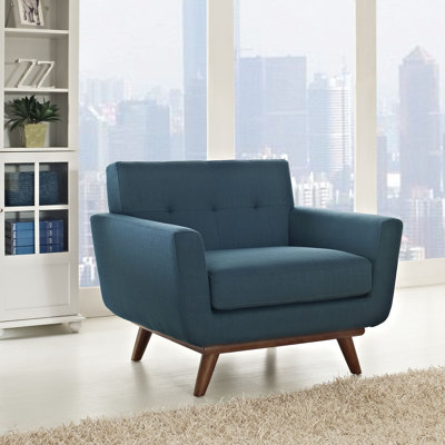 Carson Carrington Sigtuna Wooden Leg Mid-century Armchair
