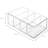 Sorbus 2 Pack Clear Stackable Storage Bins with Dividers