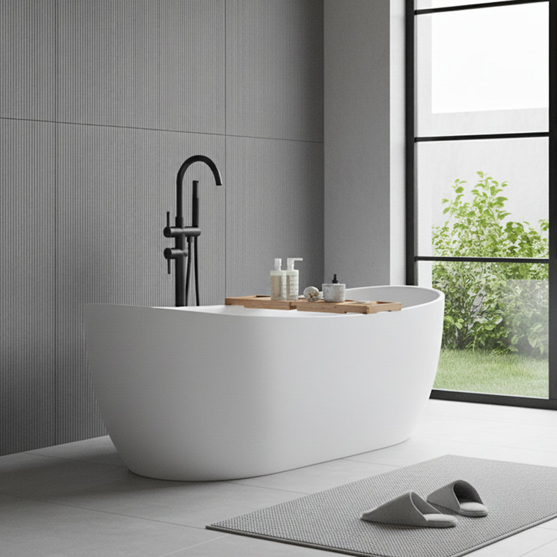 59.06'' x 29.53'' Soaking Solid Surface Bathtub
