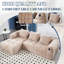 Chenille Boucle Sectional L Shape Sofa Oversized Sleeper Sofa Couch-990139229
