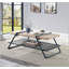 Table basse Brantley Oak & Sandy Gray avec cadre en bois composite durable et structure en métal pour un style industriel rustique