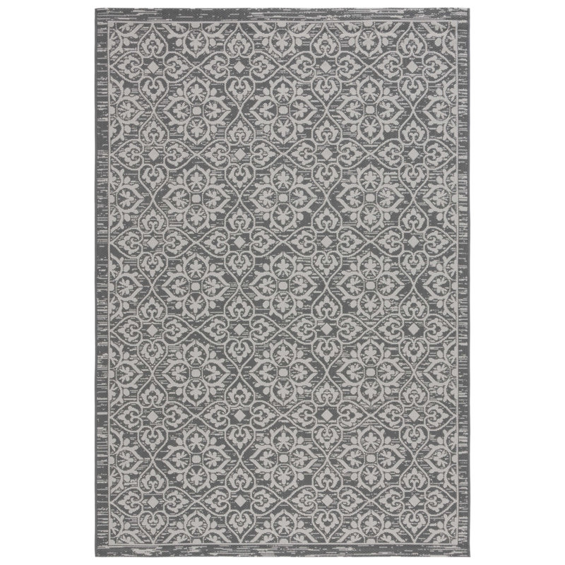 Alejando Performance Damask Indoor/Outdoor Area Rug, Rectangle 5'3" x 7'7"