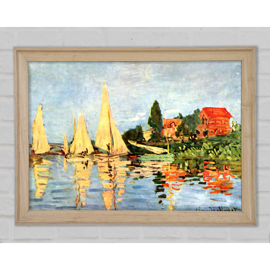 Monet Regatta in Argenteuil - Einzelner Bilderrahmen Kunstdrucke