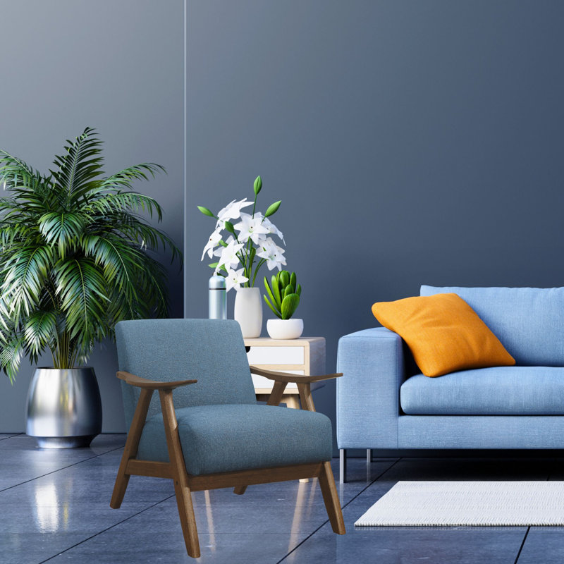 Fauteuil Ayzlee, Tissu bleu