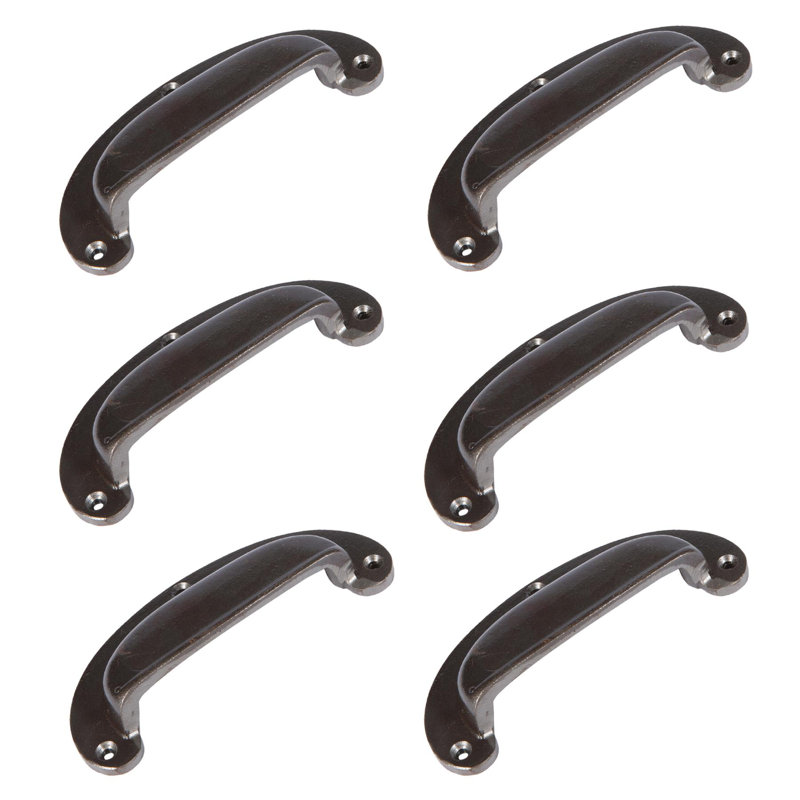Hammer & Tongs - Wide Lipped Cabinet Cup Handle - W130mm x H50mm - Raw