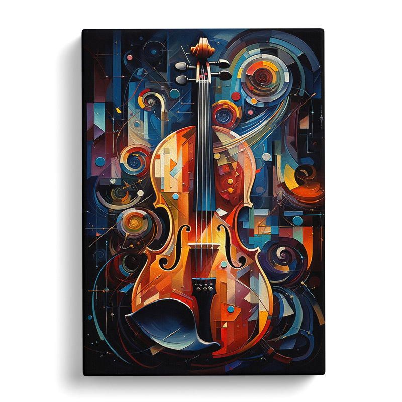 Violin Futurism - Print, 50cm H x 35cm W x 3cm D