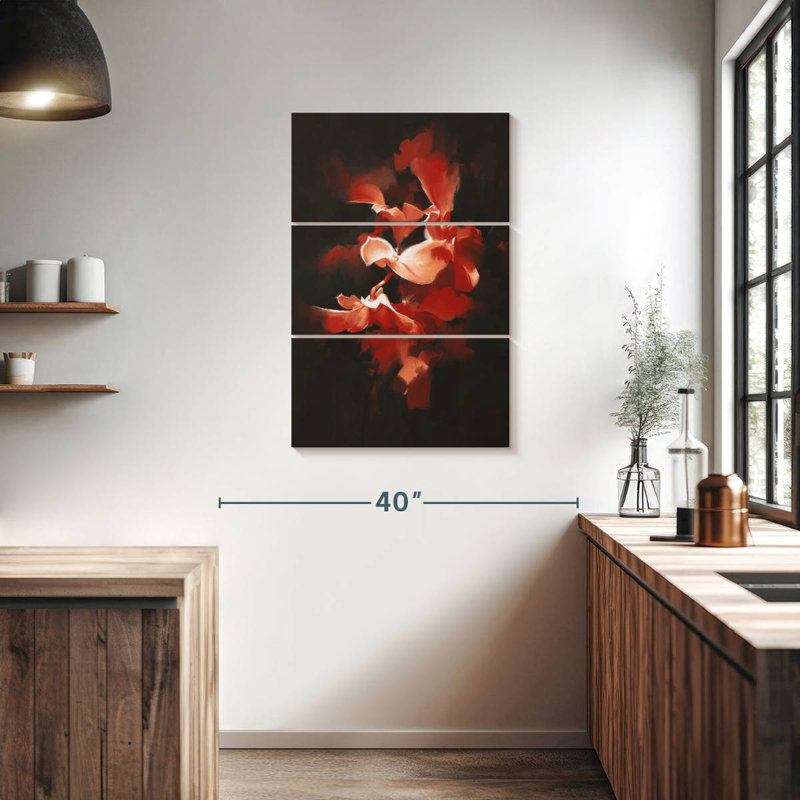 Avery Blazing Abstract Flowers, 38" H x 24" W