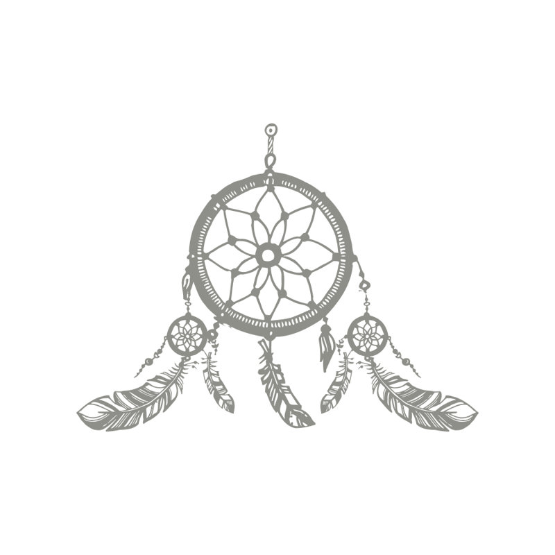 Décalcomanie murale dreamcatcher, Gris argenté