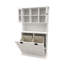 Armoire à linge blanche avec tablettes réglables et deux compartiments pratiques-1211989694-1211989682