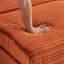 Fauteuil relax confortable en velours côtelé moelleux avec mousse orange et ressorts, double repose-pieds, tablette, espace de rangement, multifonctionnel surdimensionné, tissu doux pour la méridienne, accoudoirs multifonctions et port de chargement, rapide