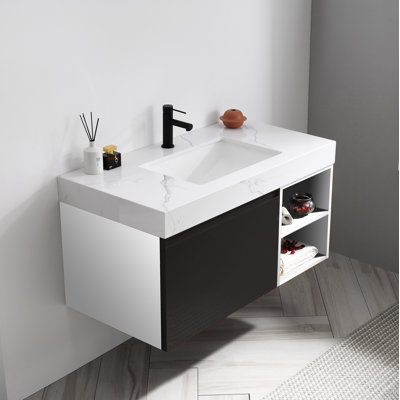 Noam 42? Ensemble de meuble-lavabo mural simple