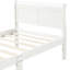 Structure de lit simple blanc - fabriquée en bois massif et tête de lit / plateforme avec support