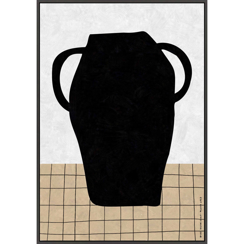 Jug 1 Print by Romina Gadler, Black Canvas Framed, 38" H x 26.5" W