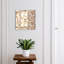 Key storage cabinet, Opens to the left, 30x30x5, White, Pastel spots in beige and brown, 