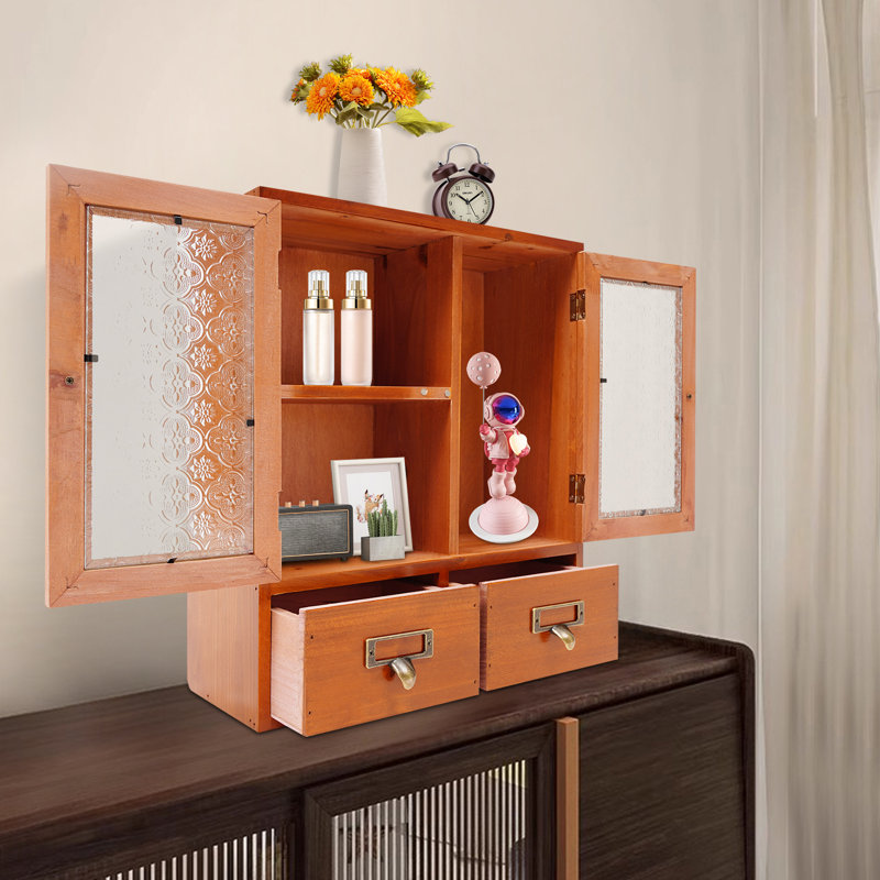 Wooden Desk Organizer with Drawer